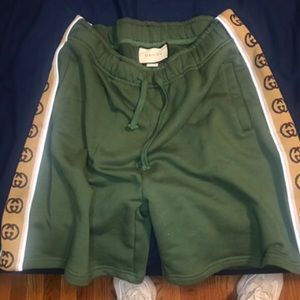 Gucci Cotton Reflective Shorts Green Large